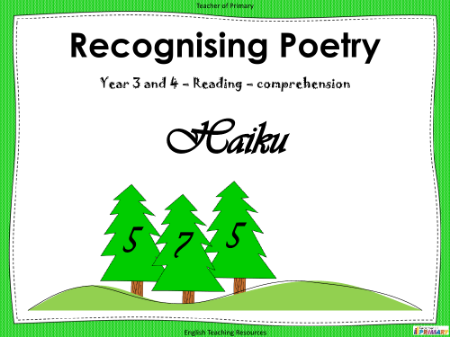 Haiku Poetry - 2nd Grade and 4