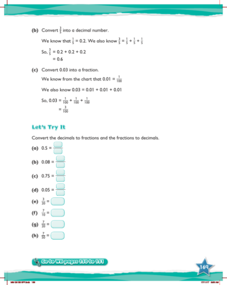 Max Maths, Year 6, Try it, Converting fractions to decimals