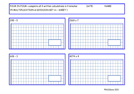 Multiplication and Division Set A