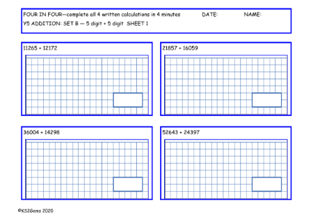 Addition Set B - 5d + 5d