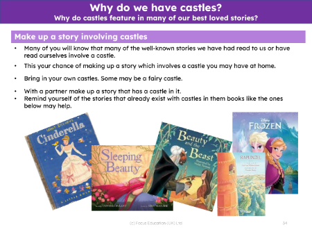 Make up a story involving castles - Task