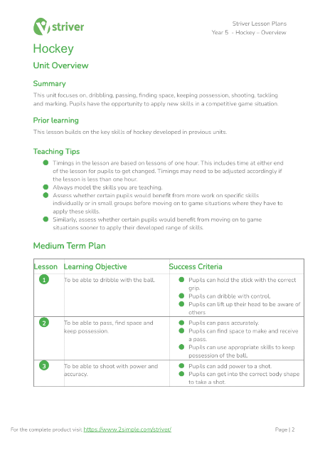 Hockey - Unit Overview