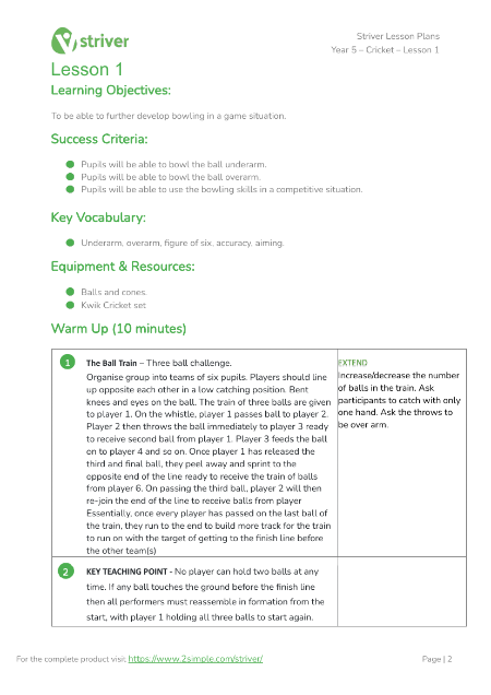 Cricket - Lesson 1