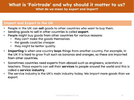 Import and Export in the UK - Info sheet