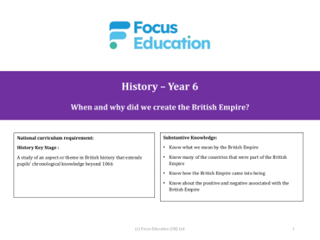 Why did Britain start creating a British Empire? - Presentation