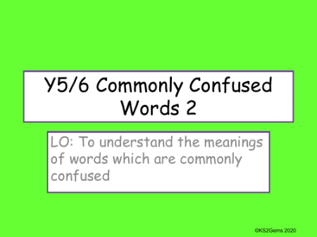 Commonly Confused Words 2 Presentation