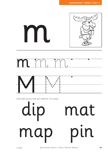 Letter formation - "m" - Worksheet