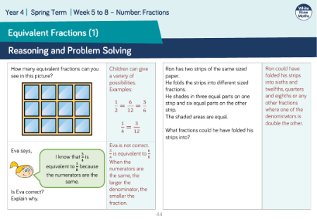 Equivalent fractions (1): Reasoning and Problem Solving