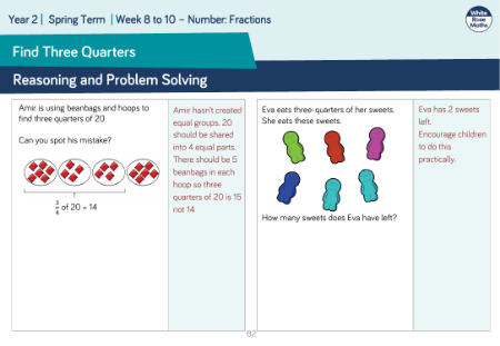 Find three quarters: Reasoning and Problem Solving