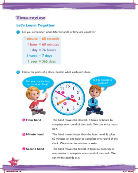 Max Maths, Year 5, Learn together, Time review (1)