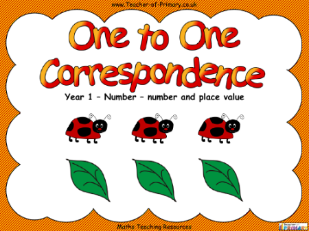 One to One Correspondence - PowerPoint