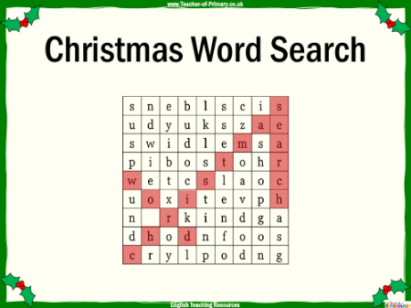 Christmas Word Search - PowerPoint