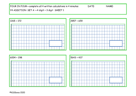  Addition Set A - 4d + 3d