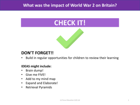 Check it! - World War 2 - Year 6