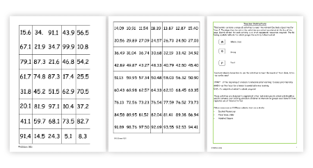 Dividing two-digit numbers by 10 and 100