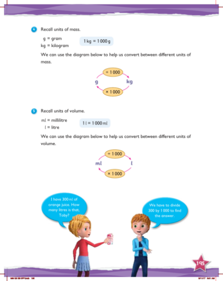 Max Maths, Year 5, Learn together, Review of units of length, mass and volume (2)