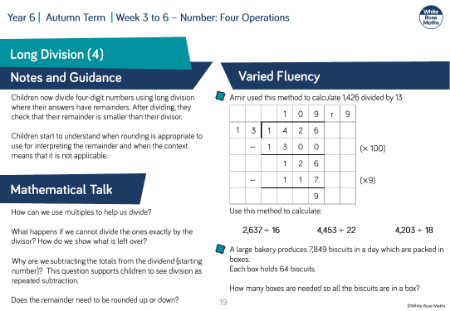 Long division (4): Varied Fluency