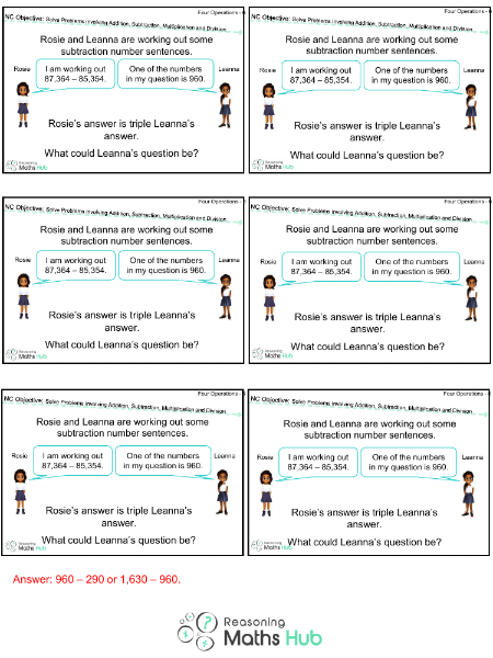 Solve Problems Involving Addition, Subtraction, Multiplication and Division 3 - Reasoning