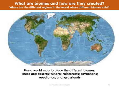 Locate on a map - Biomes