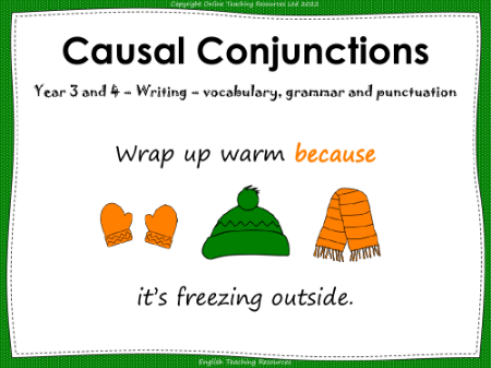 Causal Conjunctions - PowerPoint