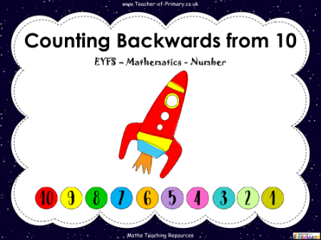 Counting Backwards From 10 - PowerPoint