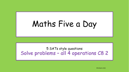 Calculations - Solve problems all 4 operations 2