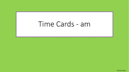 Time Cards - 1am - 6.59am