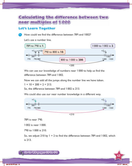 Learn together, Calculating the difference between two near multiples of 1000