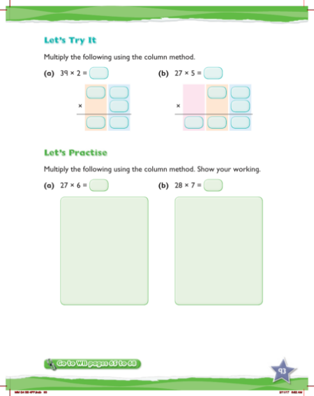 Max Maths, Year 4, Practice, Multiplying 2-digit numbers with regrouping