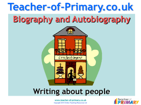 Biography and Autobiography - Lesson 4 - Writing about People PowerPoint