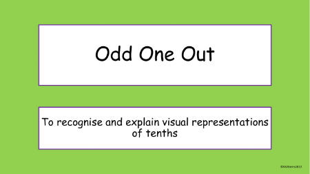 Fractions Odd One Out Activity