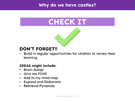 Check it! - Castles - Kindergarten