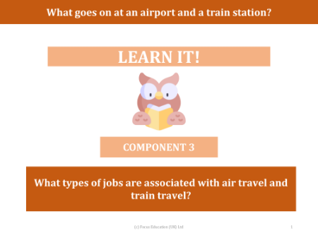 What types of jobs are there associated with air travel and train travel? - Presentation
