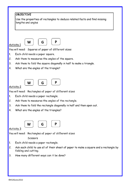Missing lengths and angles worksheet