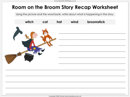 Room on the Broom - Story Sequencing - Worksheet