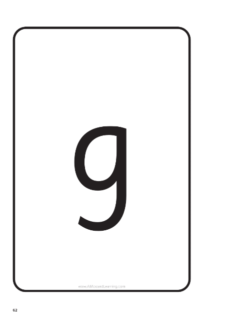"g" grapheme cards - Resource 
