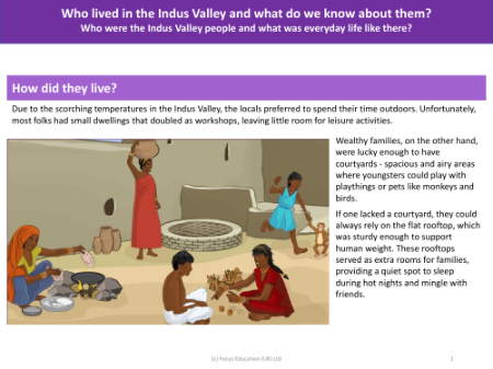 How did they live? Info Pack - Indus Valley - Year 4
