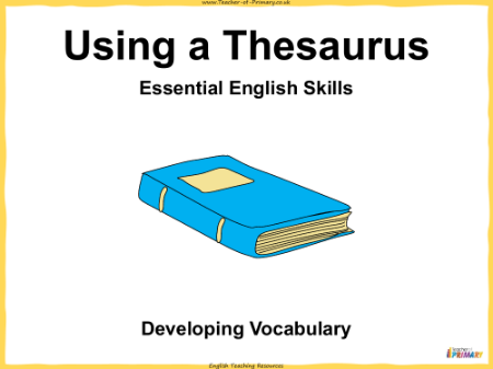 Using a Thesaurus - PowerPoint