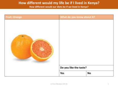 Orange - Worksheet