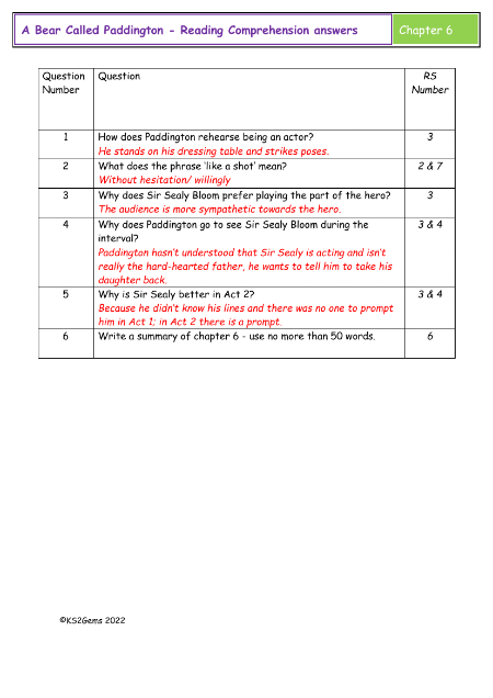 3. Comprehension Answers