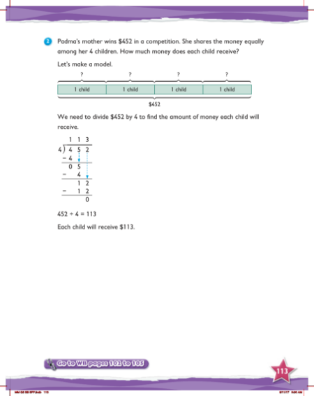 Learn together, Division word problems (2)