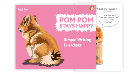 ‘Pom Pom Stays Happy’ Emotional Support (4 years +)