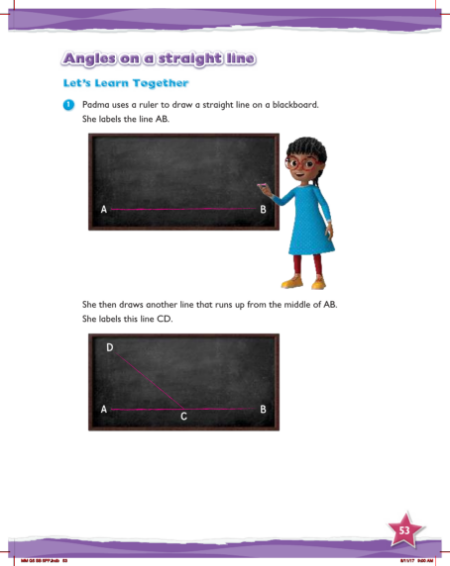 Max Maths, Year 5, Learn together, Angles on a straight line (1)