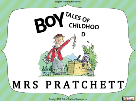 Boy - Lesson 4 - Mrs Pratchett PowerPoint