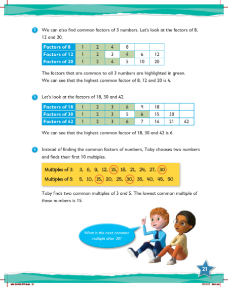 Max Maths, Year 6, Learn together, Factors and multiples (2)