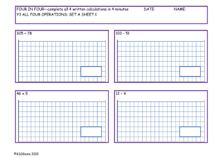 All Four Operations  Set A