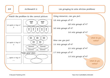 Use grouping to solve division problems