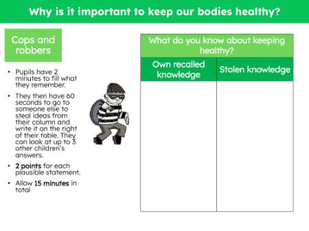 Cops and robbers - What do you know about keeping healthy?