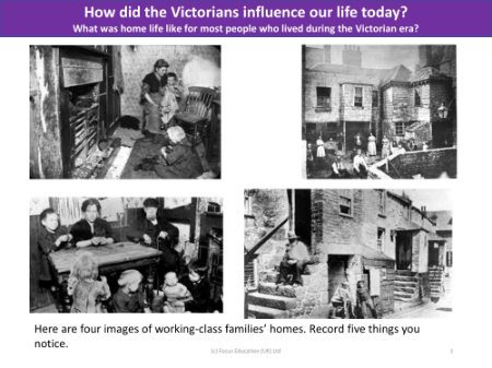Victorian working class family homes - Picture prompts