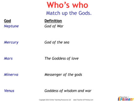 The Romans and Religion - Worksheet